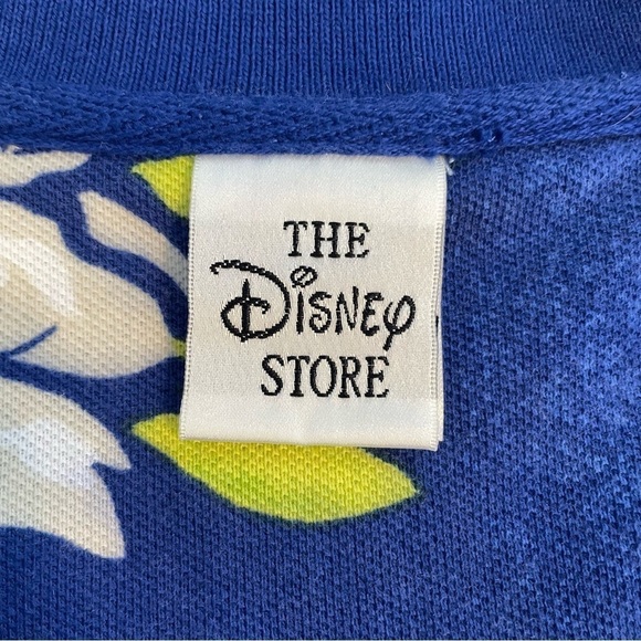 The Disney Store Blue Hawaiian Embroidered Mickey Polo Short Sleeve Shirt Sze XL - Picture 4 of 10